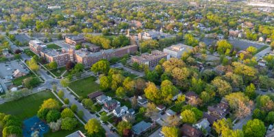 aerial view of st francis