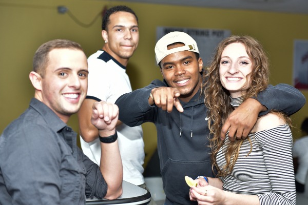 group of smiling students