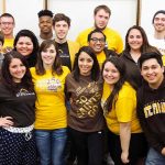 group of smiling students