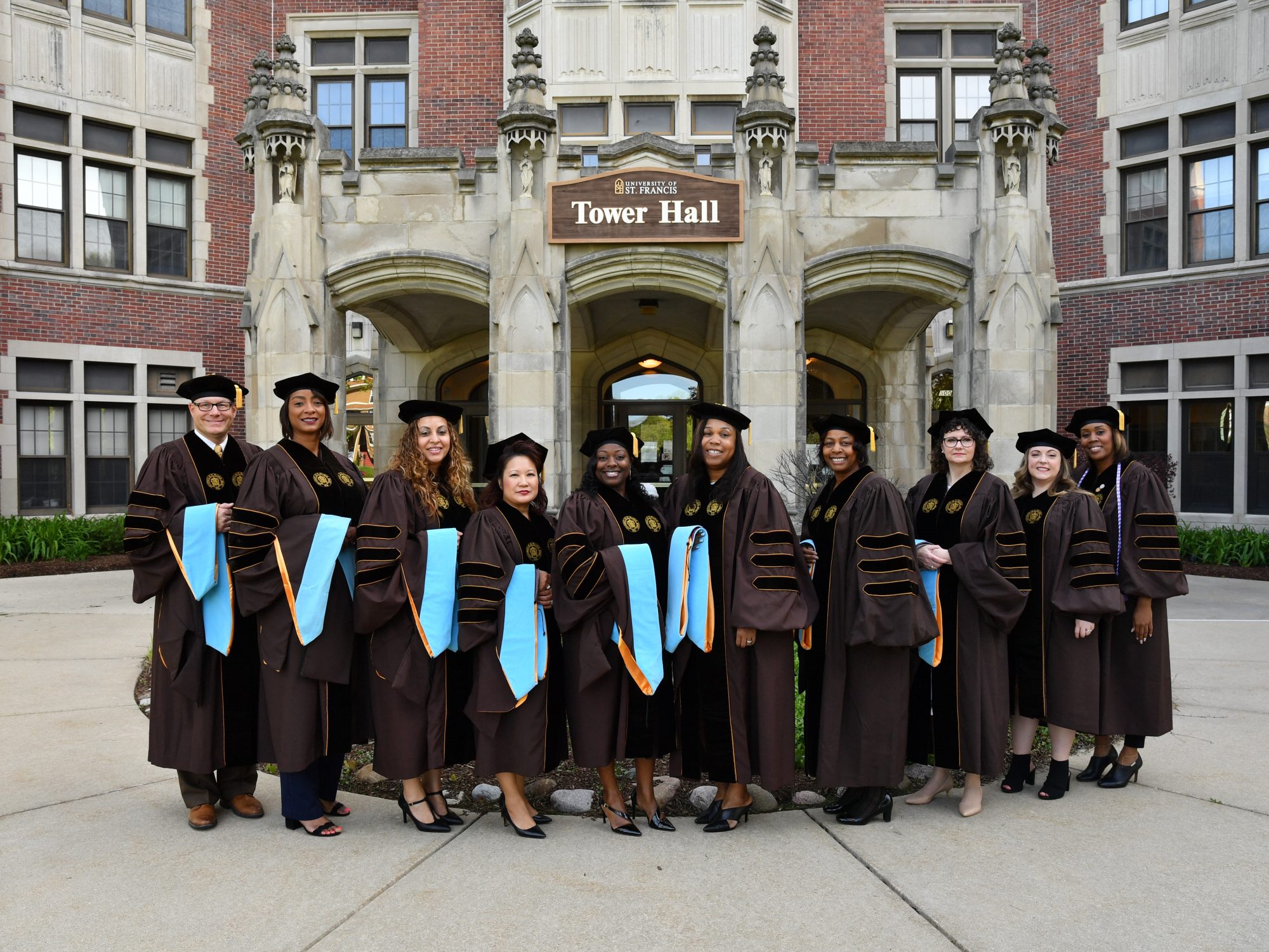 group of doctoral graduates