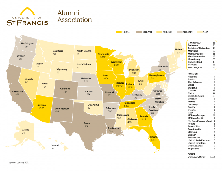 usf alumni map