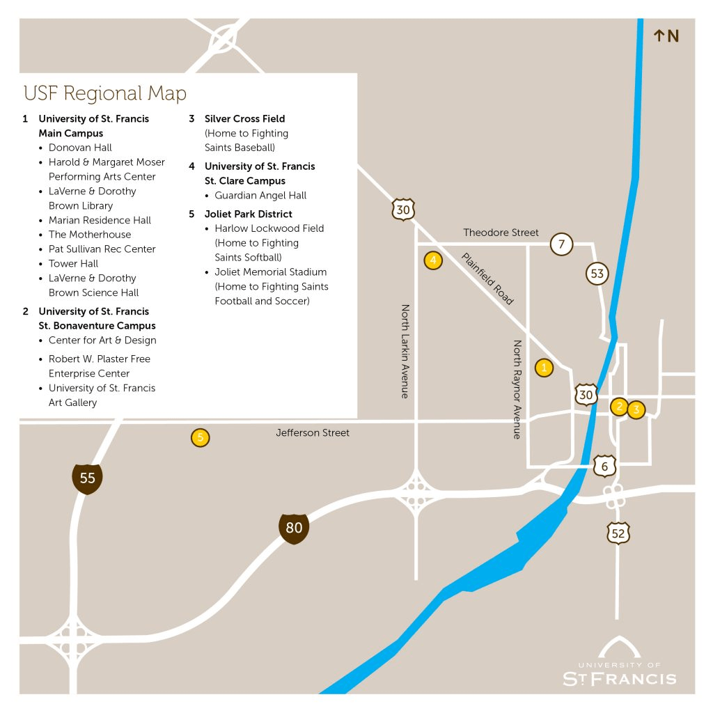 regional map of usf