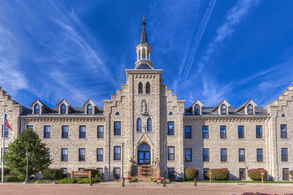 motherhouse with a blue sky