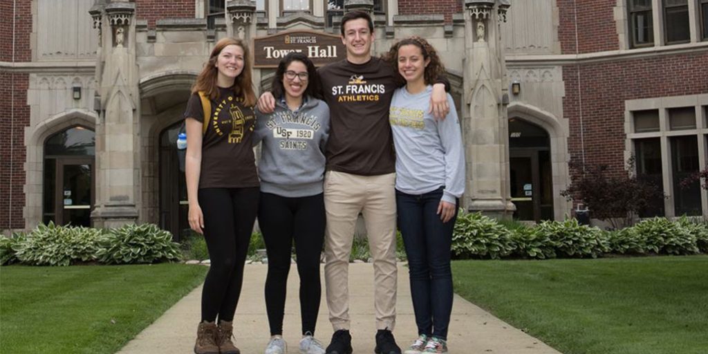 group of smiling students