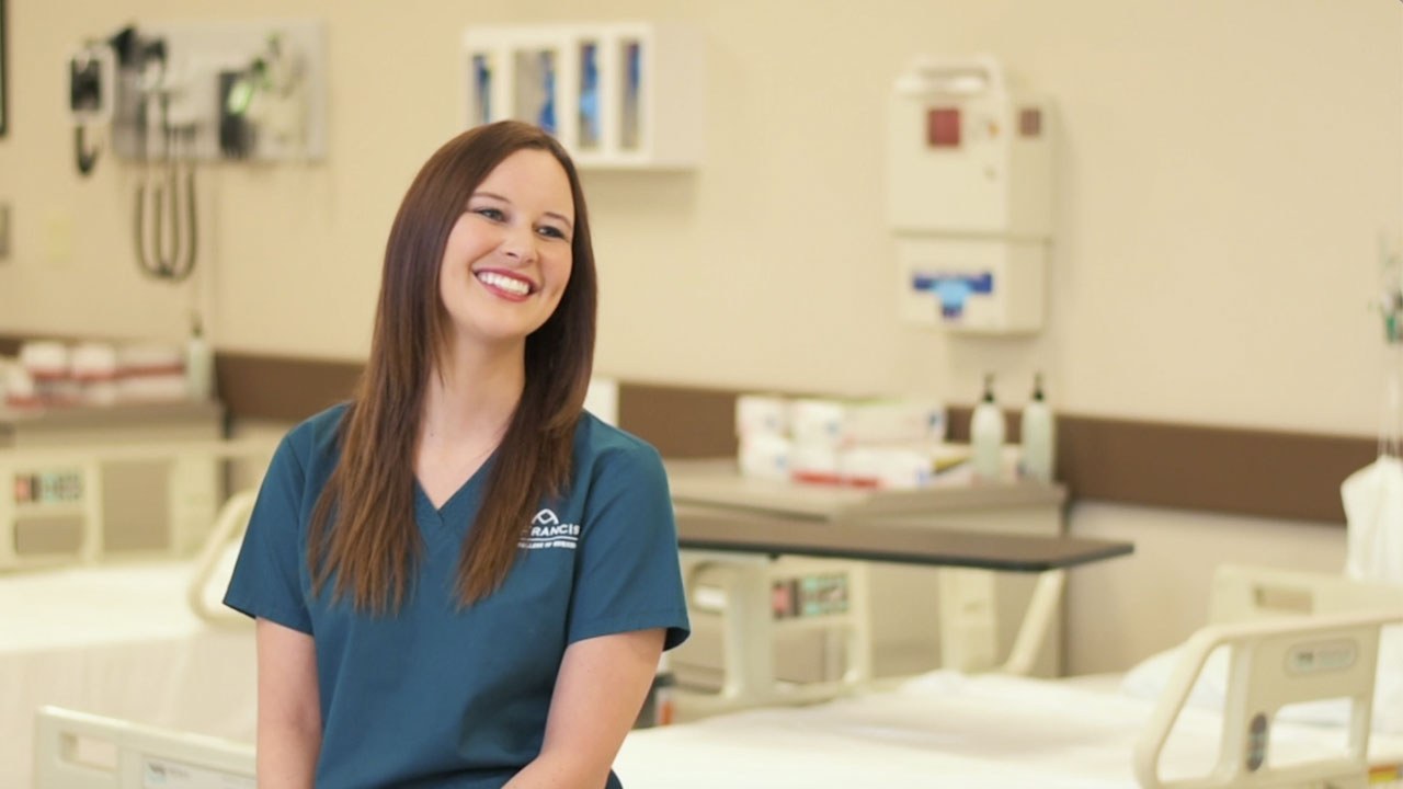 nurse smiling